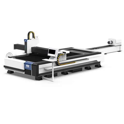 Máquina de corte por láser de láminas tubulares de doble plataforma