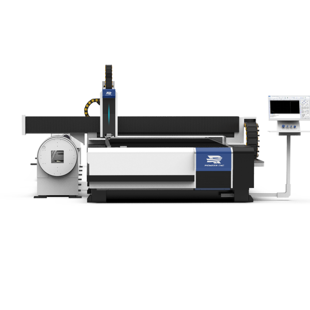 Máquina de corte por láser de láminas tubulares de doble plataforma